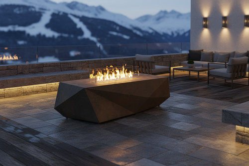 Skulpturalni fire pit za večernji ugođaj