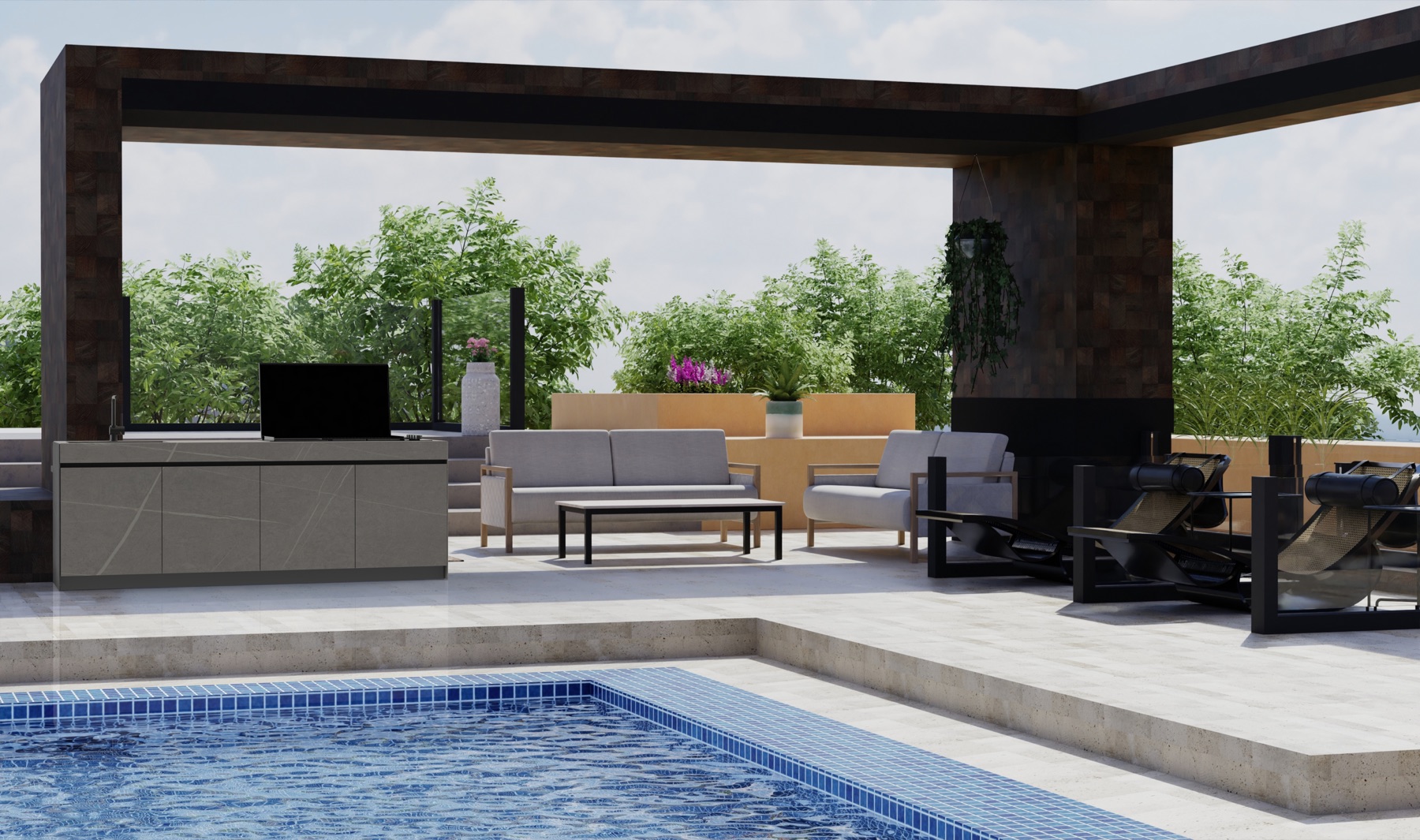 Nullo SENSE vanjska kuhinja u lounge prostoru
